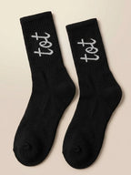 Signature Mark - Black - Unisex - Fine Knit Cotton Socks