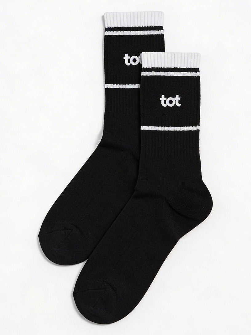 Woven Identity - Black - Unisex - Fine Knit Cotton Socks