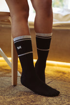 Woven Identity - Black - Unisex - Fine Knit Cotton Socks