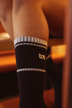 Woven Identity - Black - Unisex - Fine Knit Cotton Socks