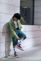 Signature Mark - White - Unisex - Fine Knit Cotton Socks