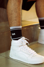Woven Identity - Black - Unisex - Fine Knit Cotton Socks