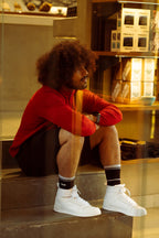 Woven Identity - Black - Unisex - Fine Knit Cotton Socks