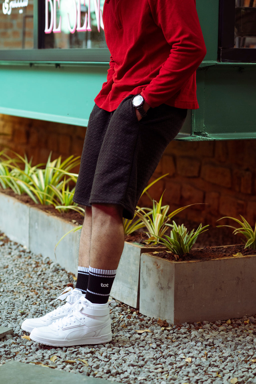 Woven Identity - Black - Unisex - Fine Knit Cotton Socks