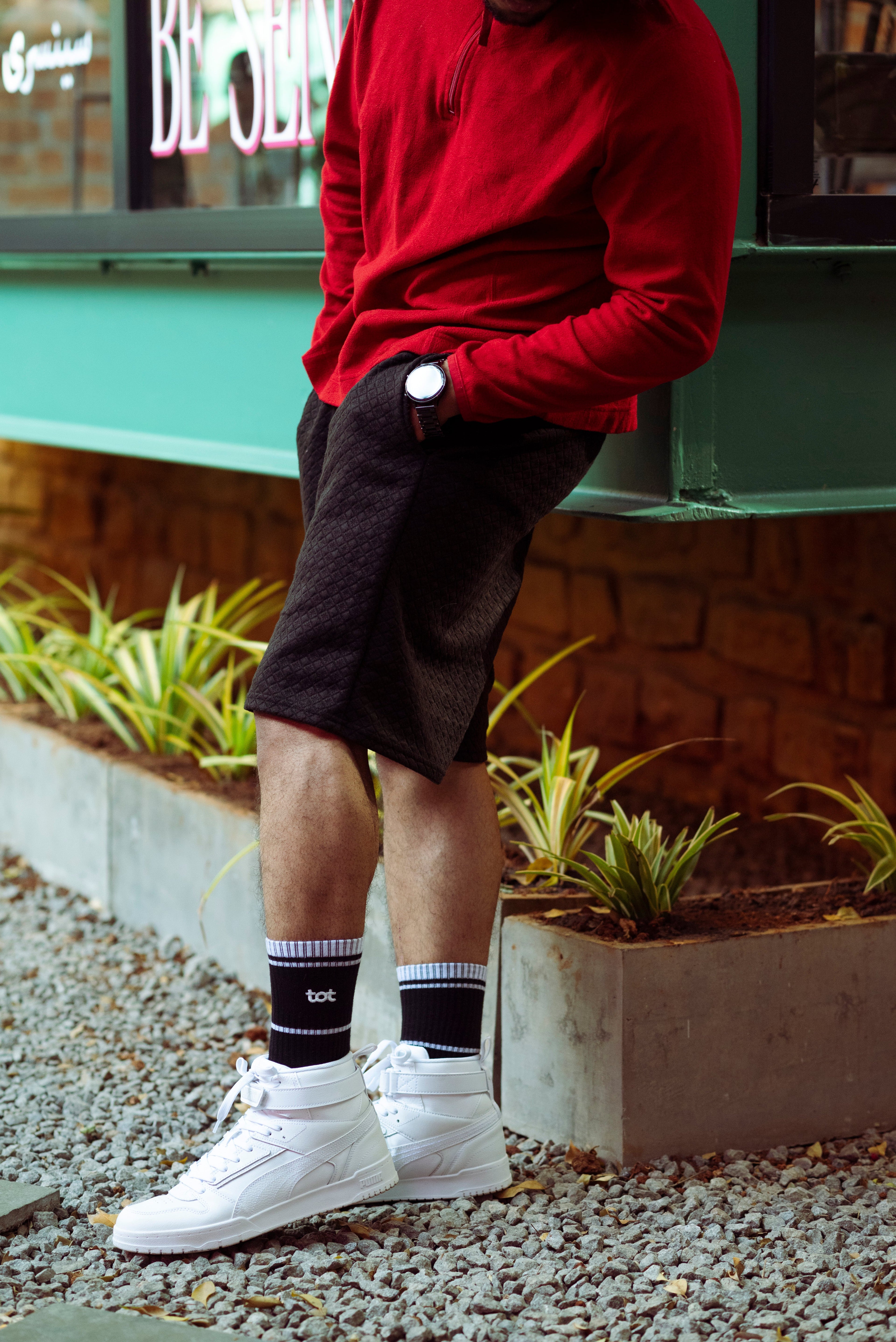 Woven Identity - Black - Unisex - Fine Knit Cotton Socks