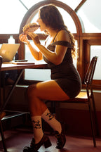 Signature Mark - White - Unisex - Fine Knit Cotton Socks