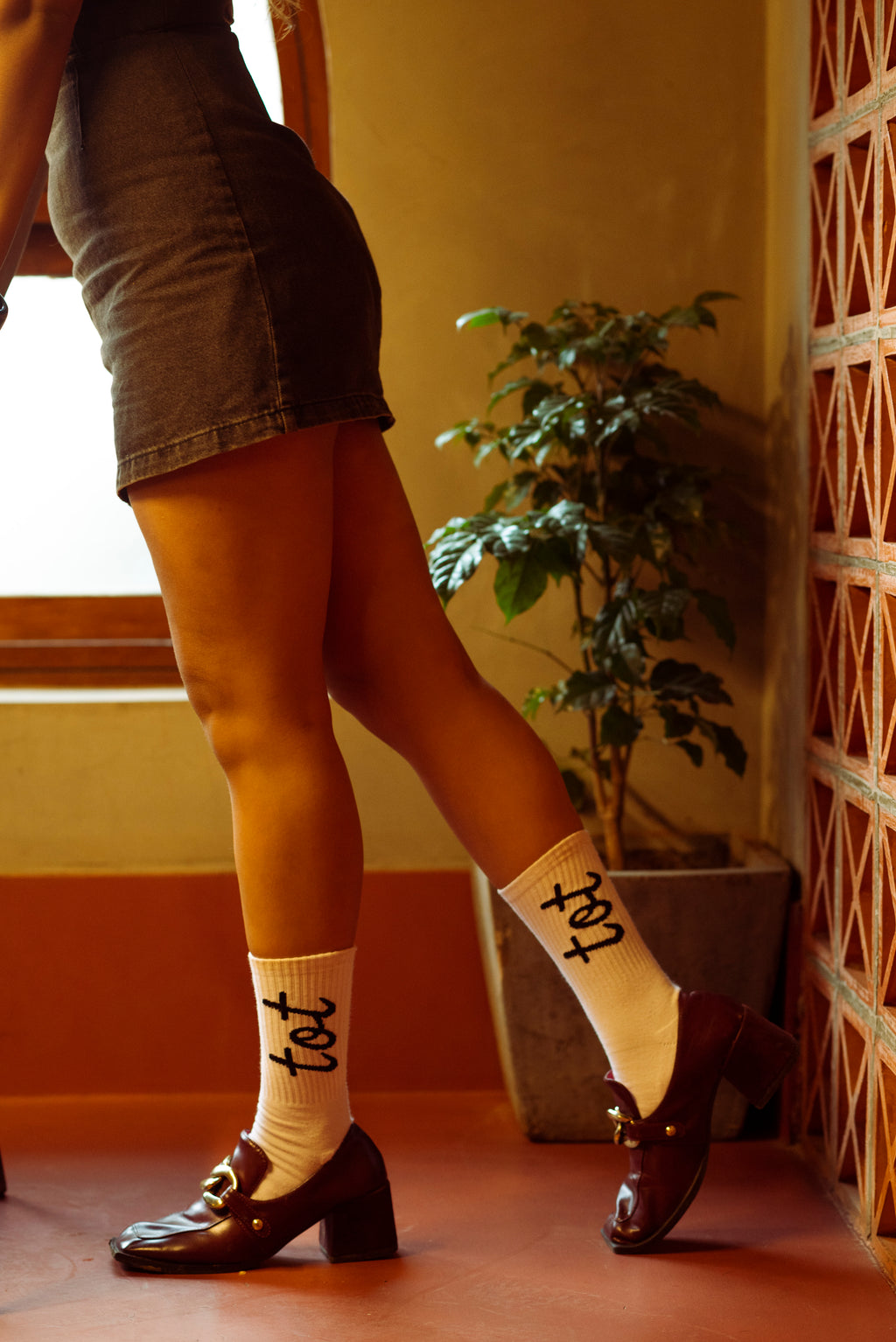 Signature Mark - White - Unisex - Fine Knit Cotton Socks